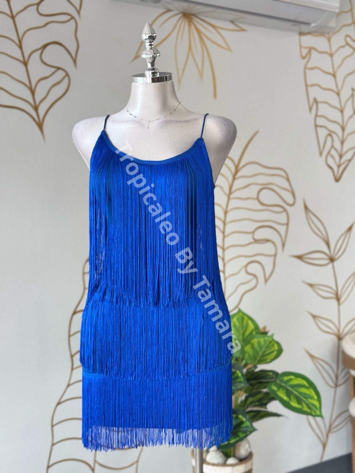 Blue Fringe Dress