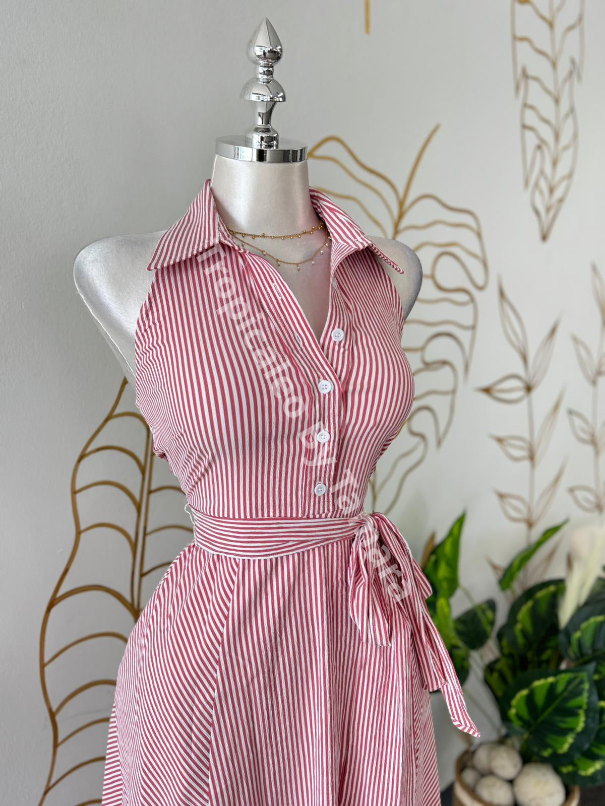 Candy Stripes Halter Dress