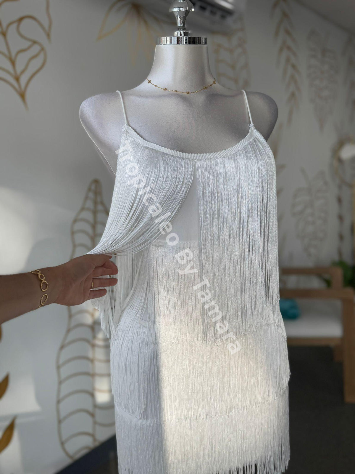 Shimmy White Glam Dress