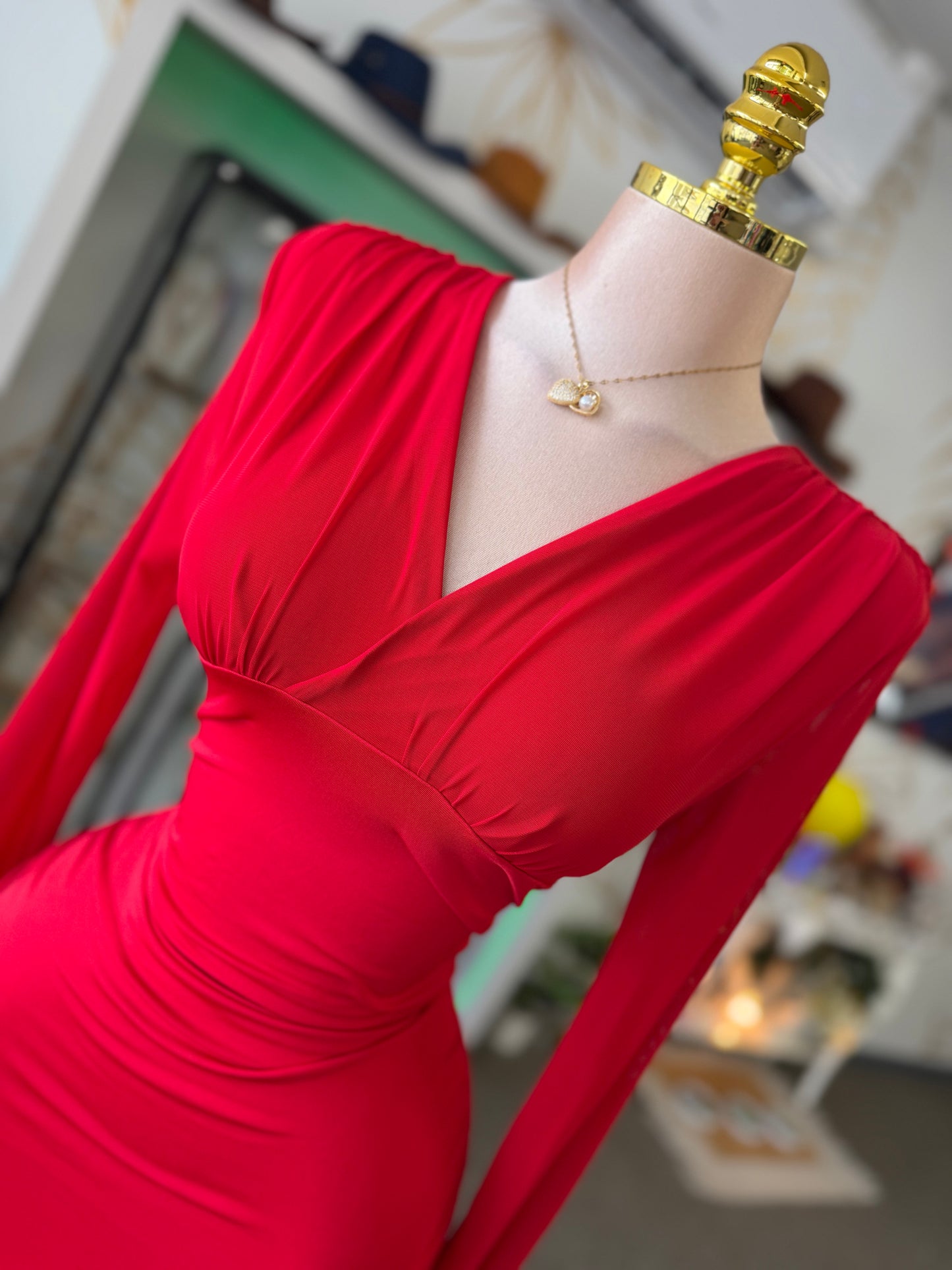 Red Muse Midi Dress