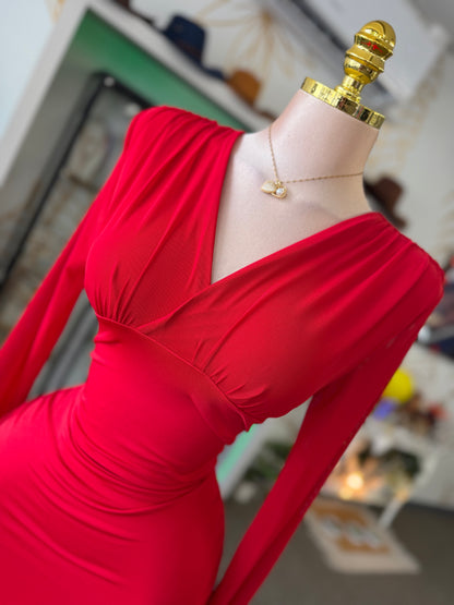 Red Muse Midi Dress