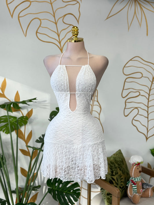 White Lace Dream Romper