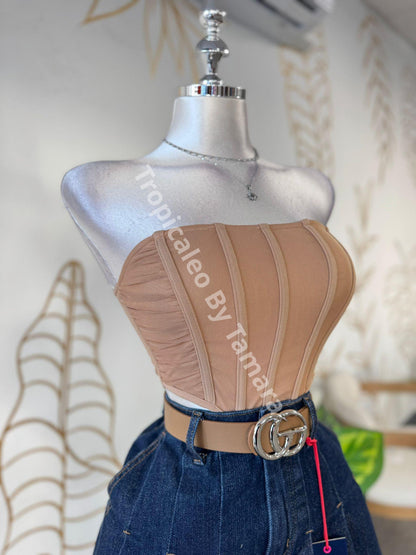 Vibrant Denim Flare Skirt (Falda)