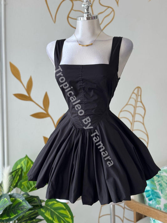 Black Puff Dress