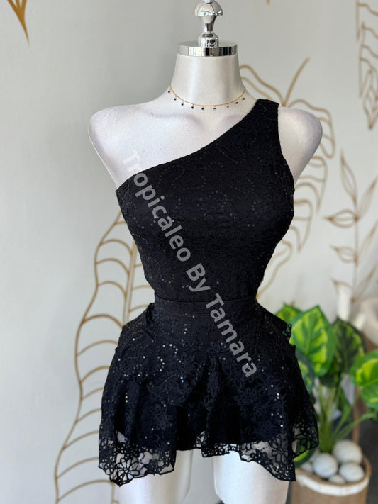 Sparkling Black Lace Set