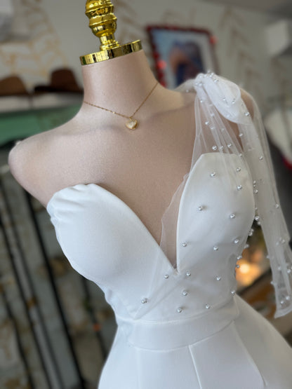 White🤍✨ Pearl Elegance Jumpsuit