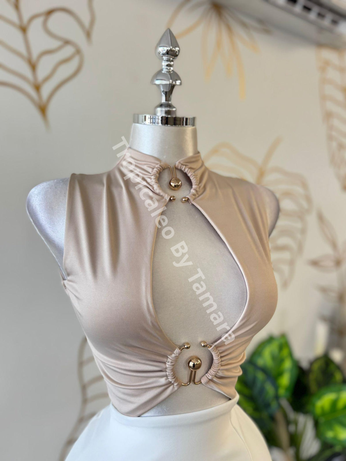 Gold U-Ring Top Small / Nude