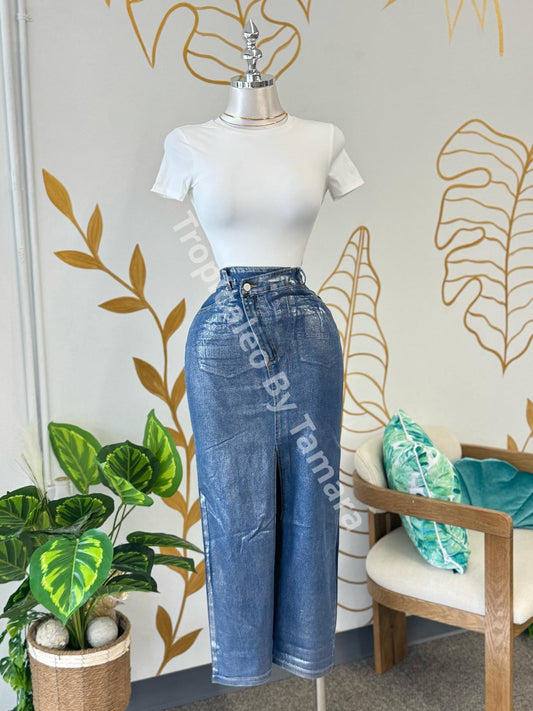 Denim Glam Skirt