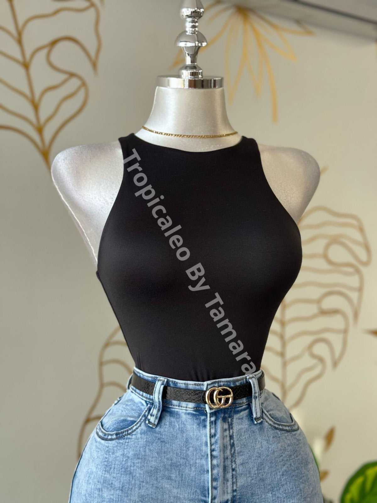 Onyx Halter Bodysuit