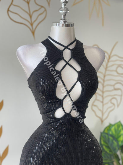 Sequin Black Dress