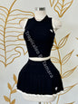 Preppy Heart Two-Piece Set (Disponibles 4 Colores) Medium / Negro Detalles Blancos