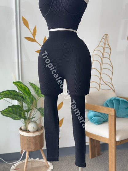 Black Asymmetrical Crop Top