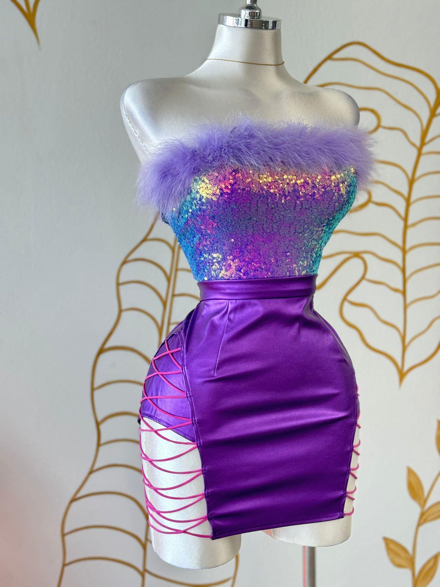 Mermaid Laced Dreams Mini Skirt