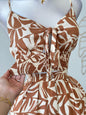Tropical Breeze Brown Tie Top