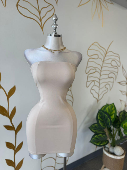 Cream Mini Tube Dress