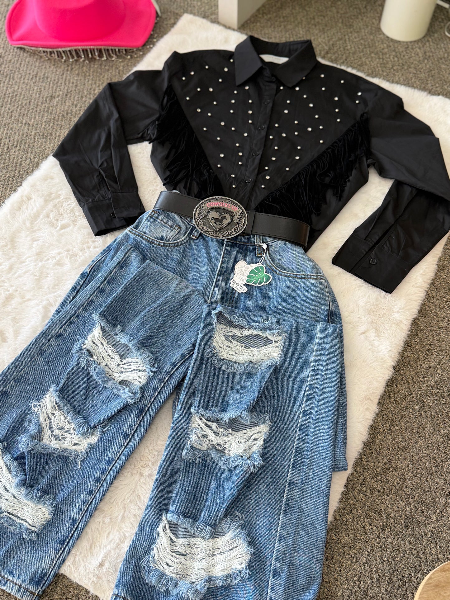 Western Fringe Stud Shirt