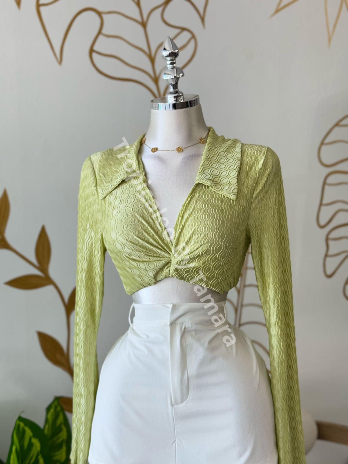 Lime Twist Long Sleeve Top