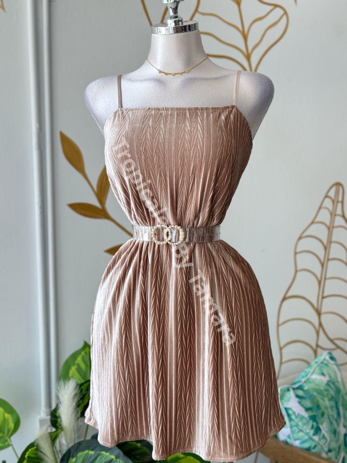 Rosegold Pleated Dream Dress