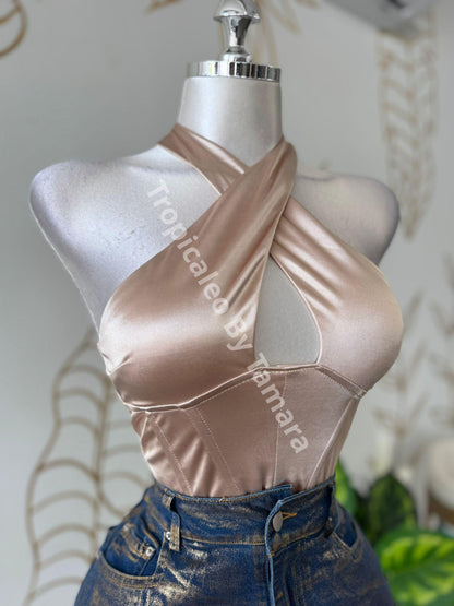 Golden Denim Skirt (Falda)