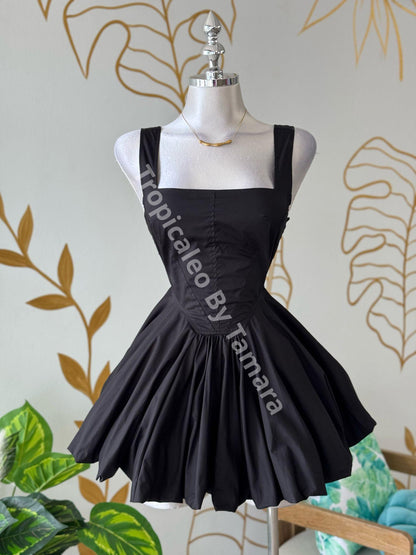 Black Puff Dress
