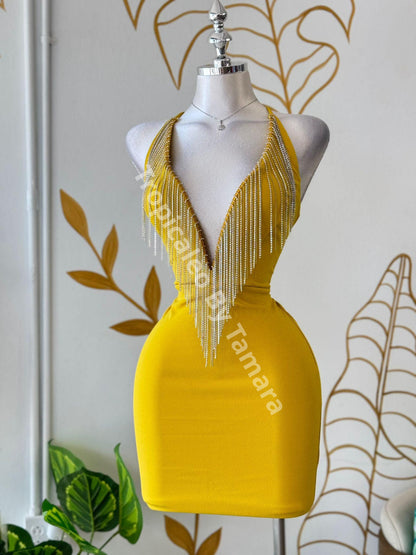 SunGlow Glamour Mini Dress