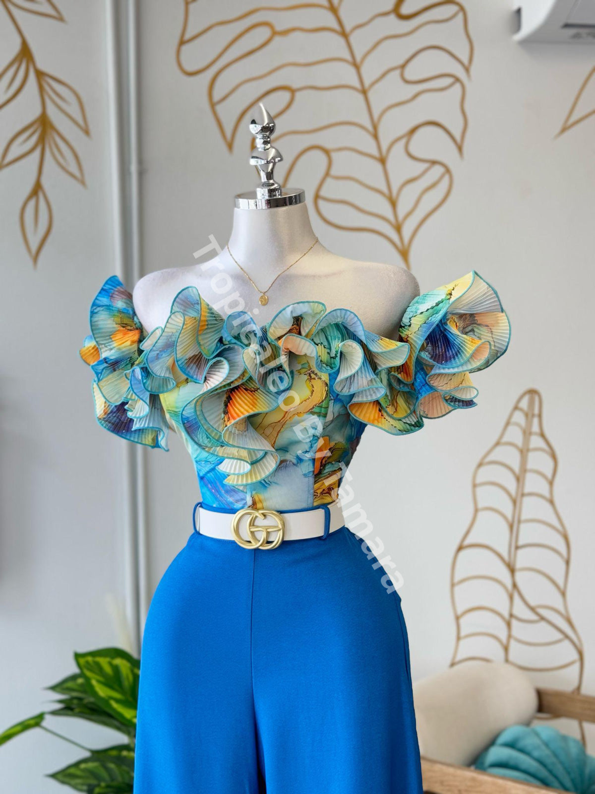 Azure Palazzo Pants