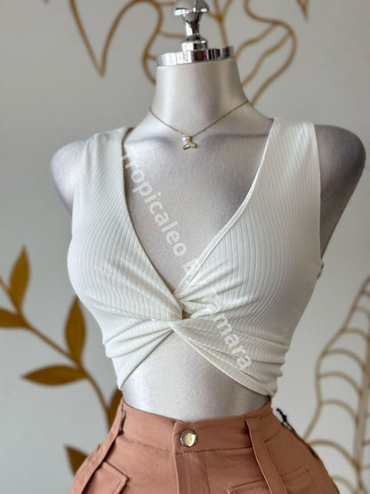 Twist Elegance Crop Top