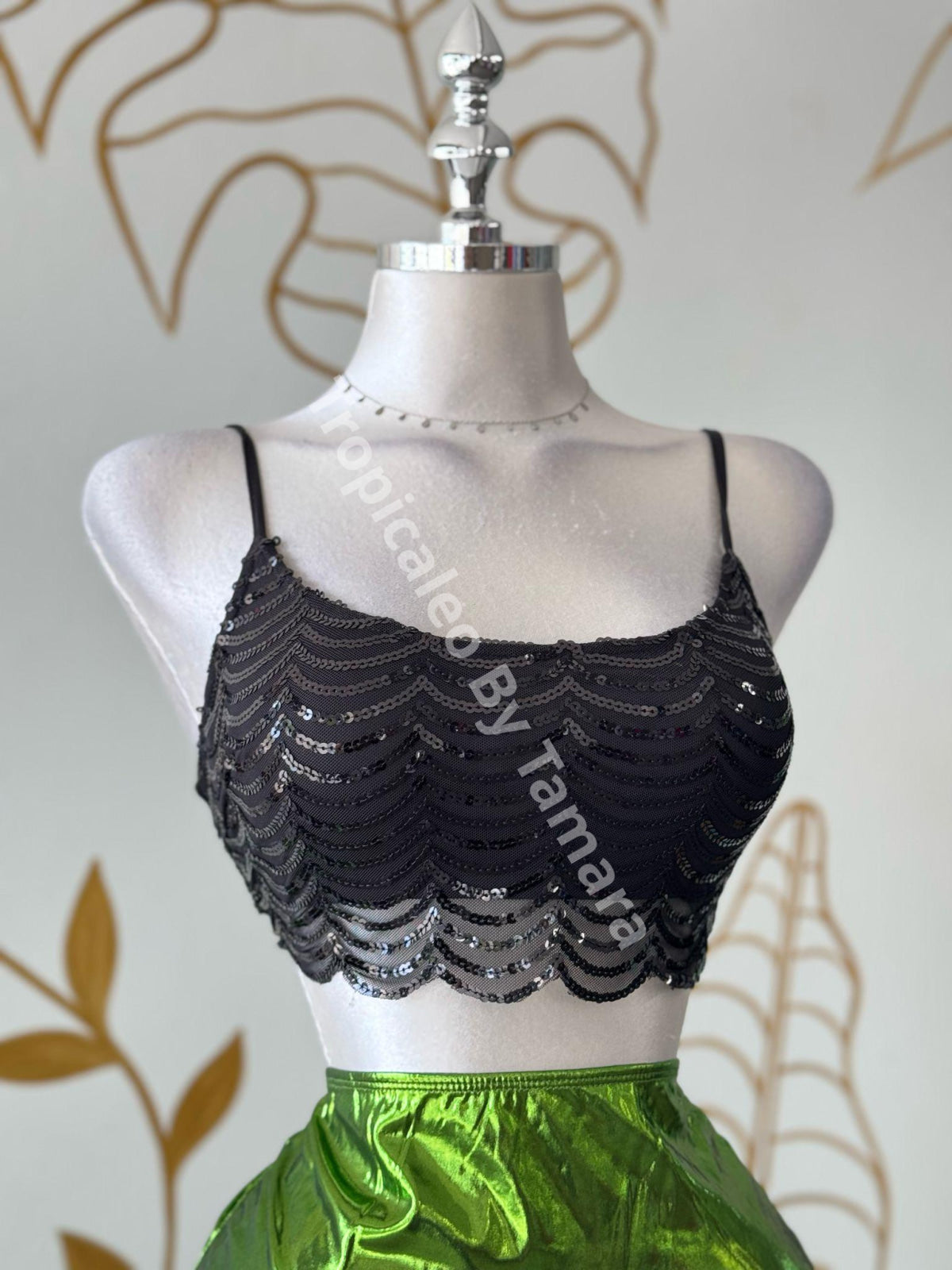 Wave Sequin Crop