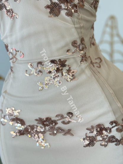 Glimmer Mesh Gown