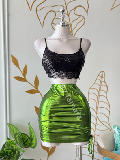 Wave Sequin Crop