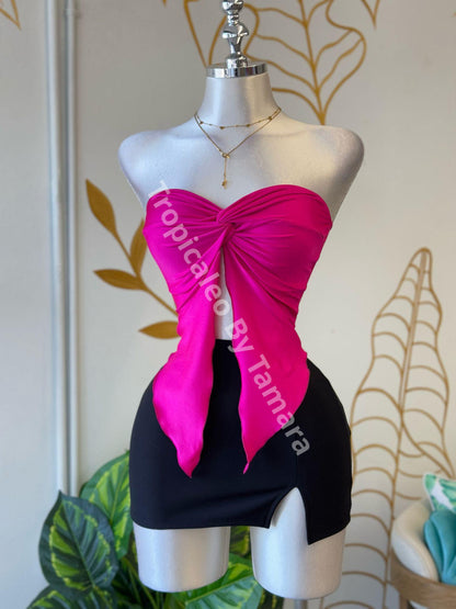 Fuchsia Twist Top