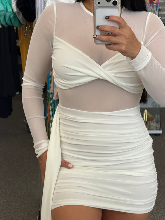 Snow Muse Mesh Dress 🤍