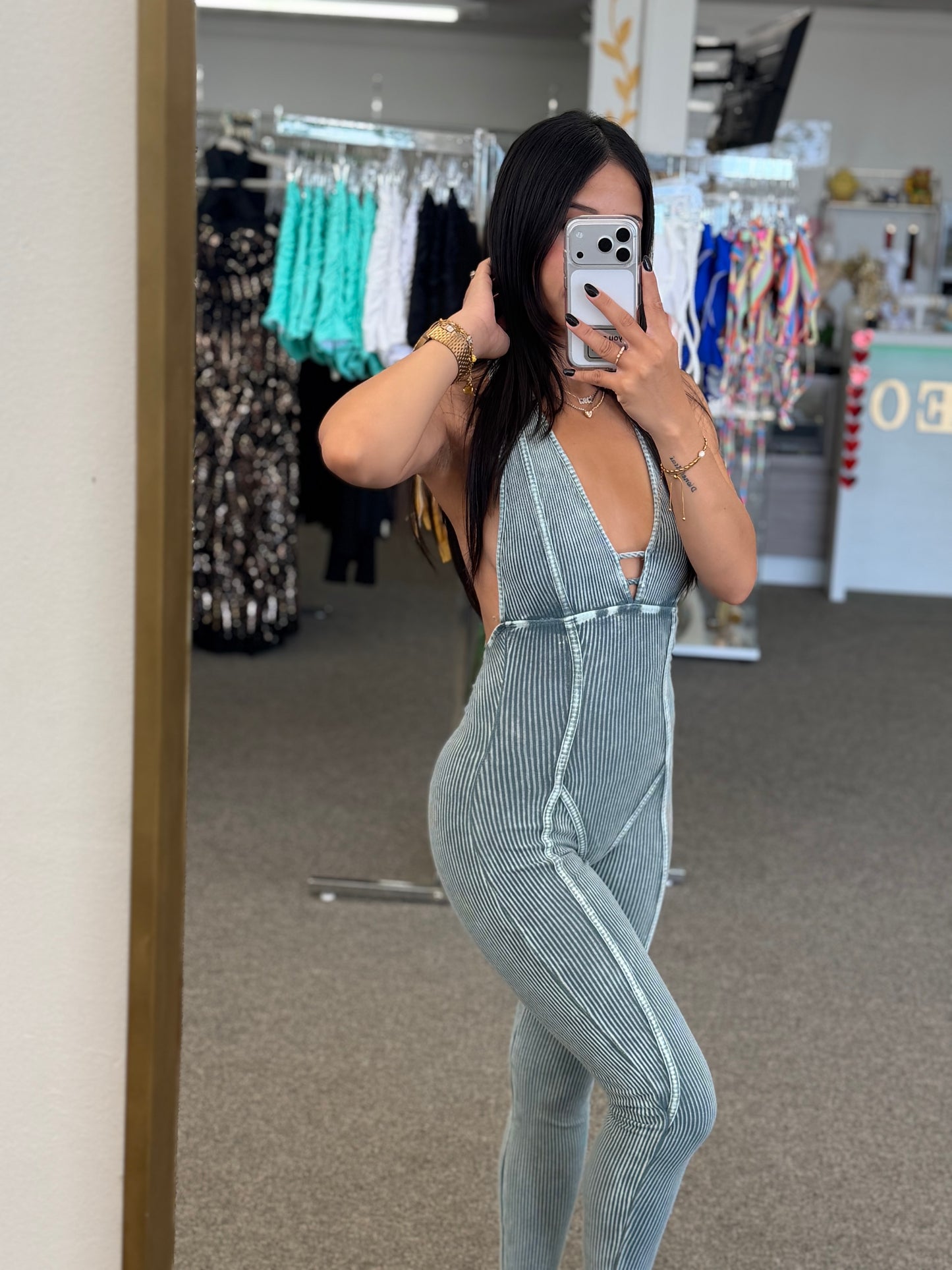 Sage Backless Sculpt Jumpsuit ❕✨