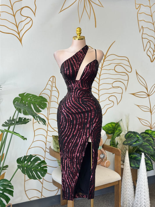 Midnight Rose Sequin Gown