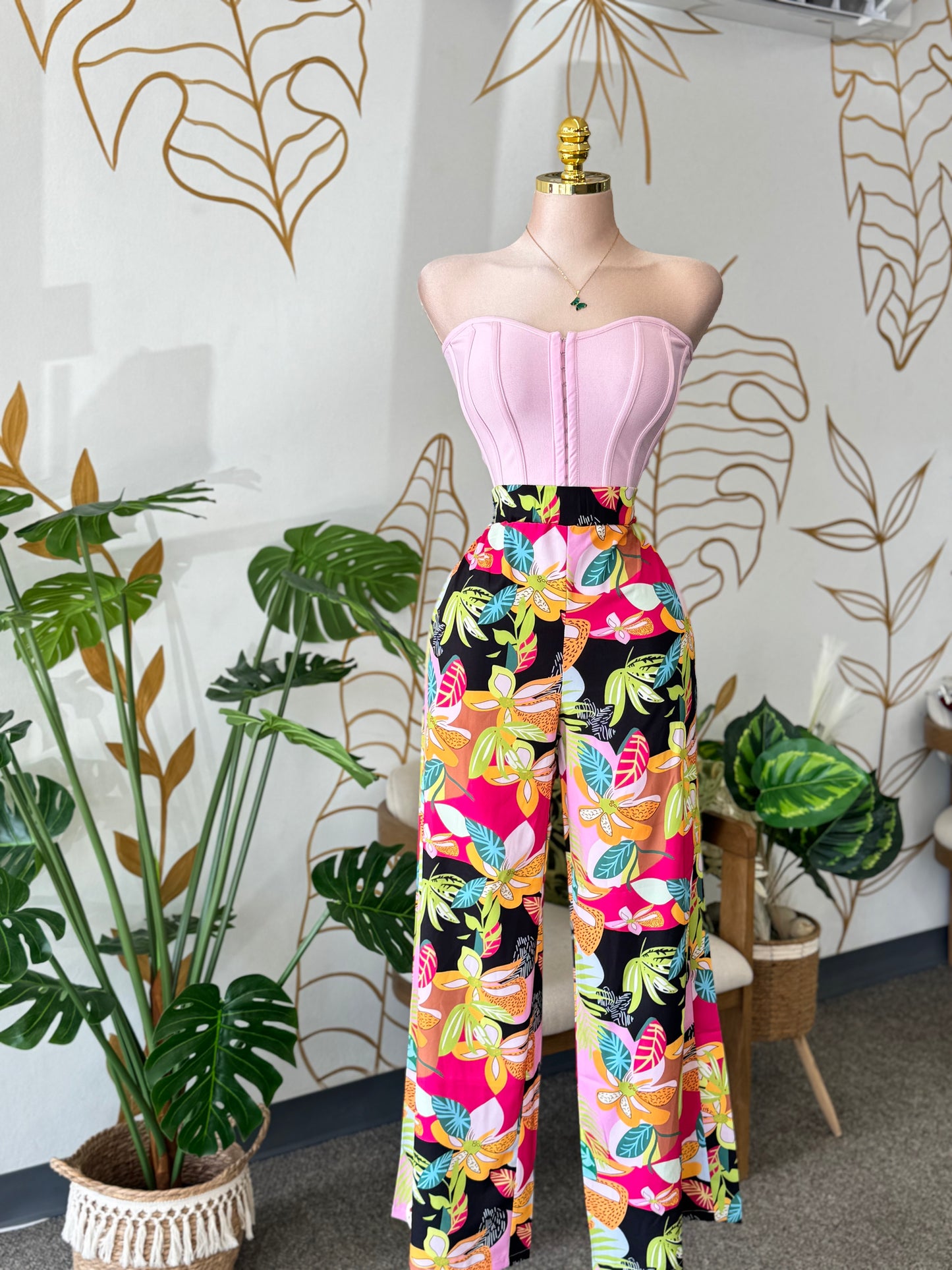 Island Bloom Wide-Leg Pants