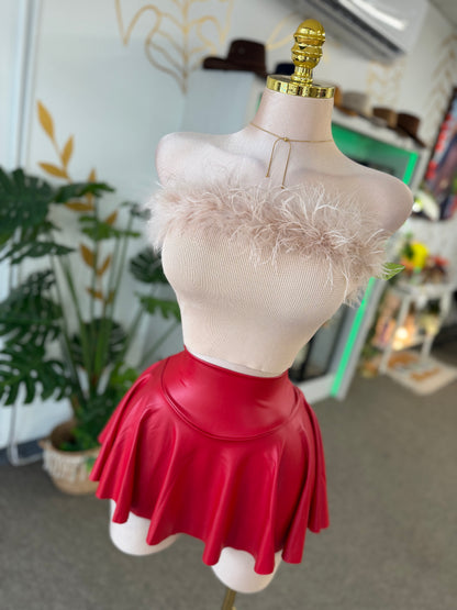 Leather red Skort ❤️‼️