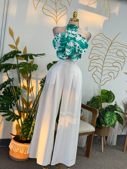 White Flow Palazzo Pants