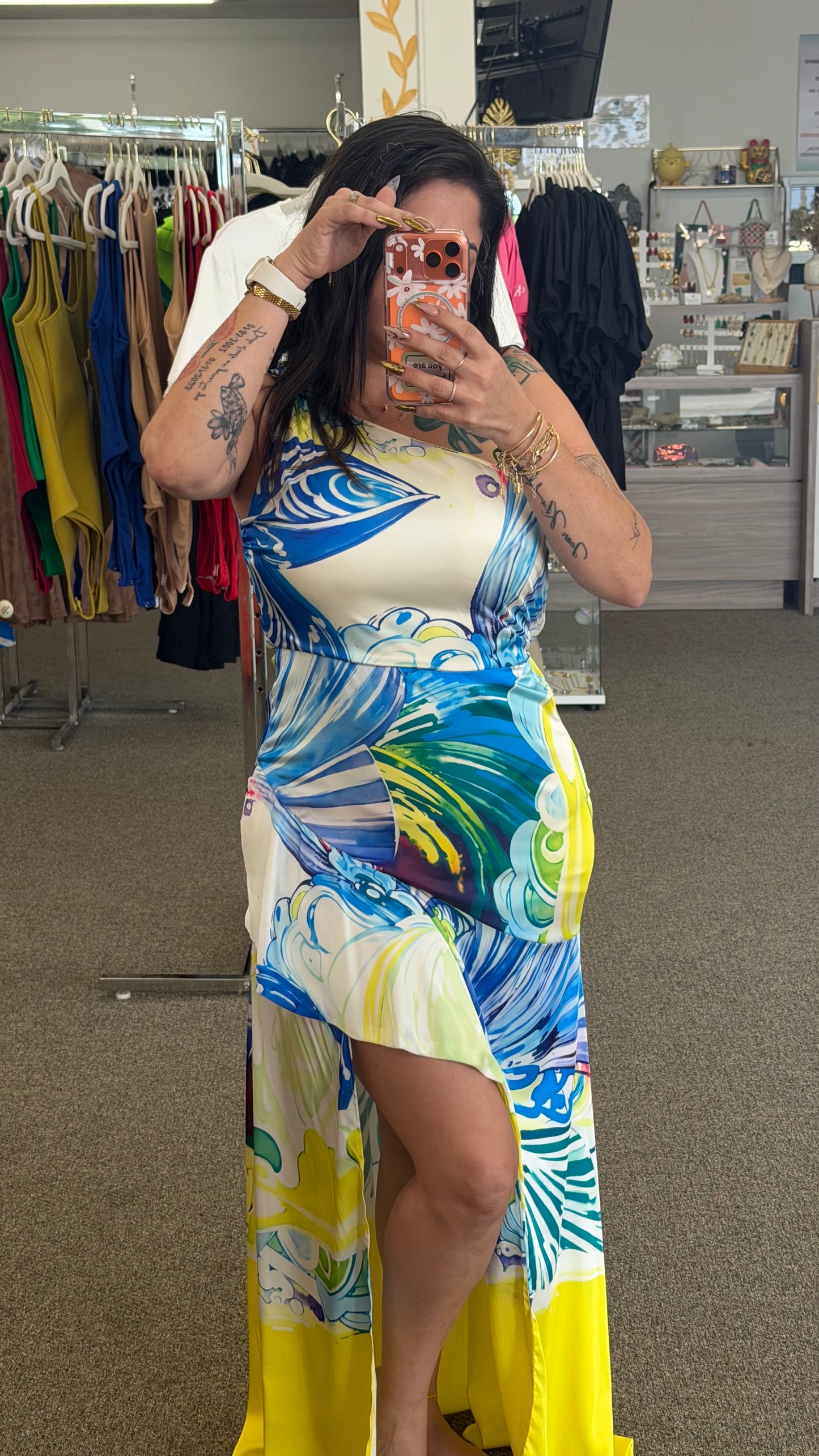 Ocean Breeze Abstract Dress 👗 🌊