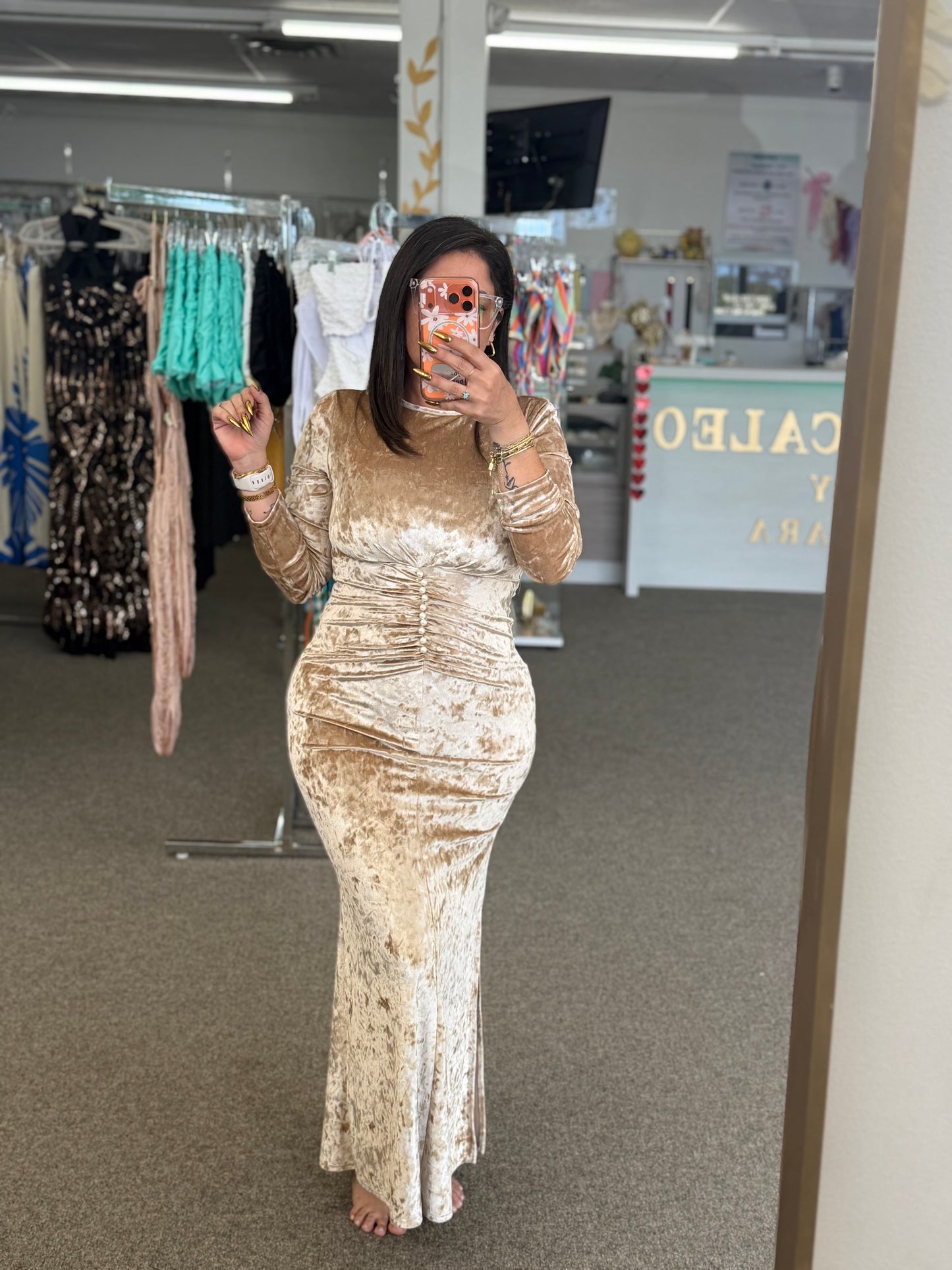 •	Golden Hour Sculpt Dress 🌟