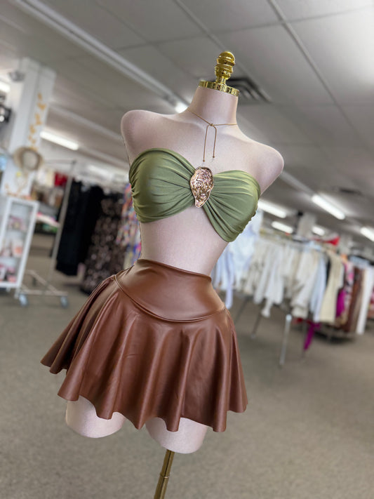 LEATHER SKORT 🤎✨