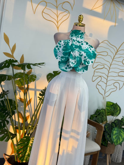 White Flow Palazzo Pants
