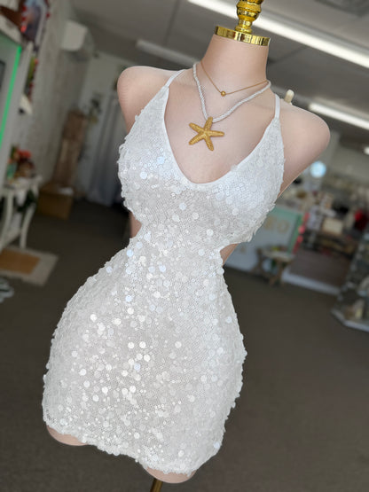 Snow Flakes Mini Dress ❄️🤍