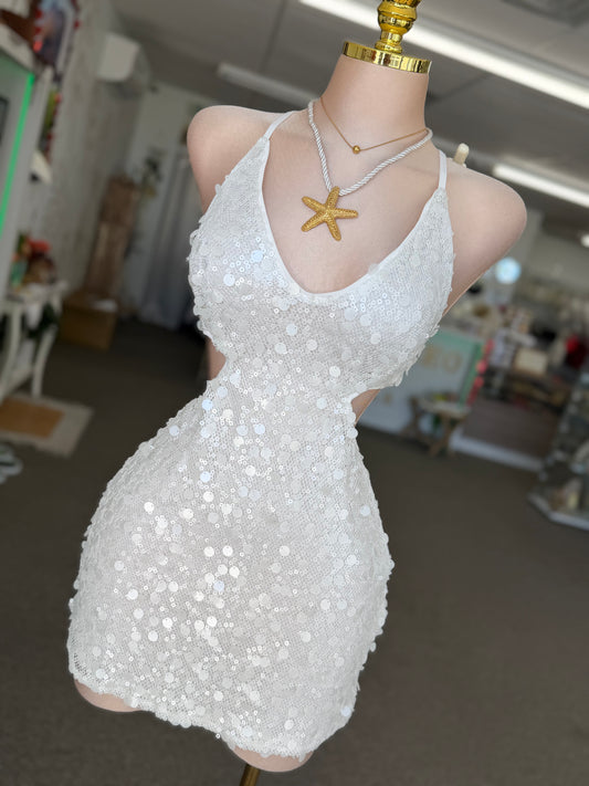 Snow Flakes Mini Dress ❄️🤍