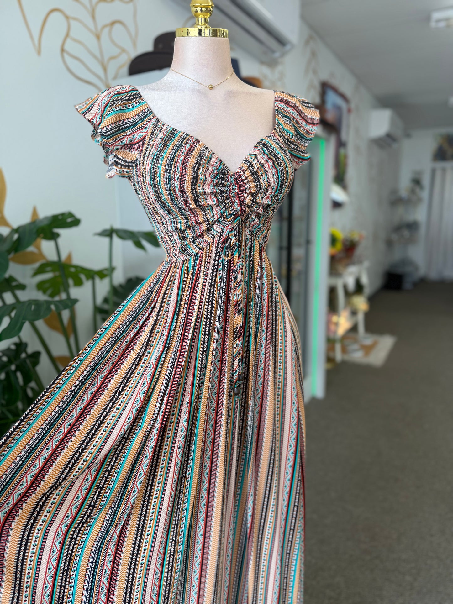 Boho Sunset Maxi Dress 🤎✨