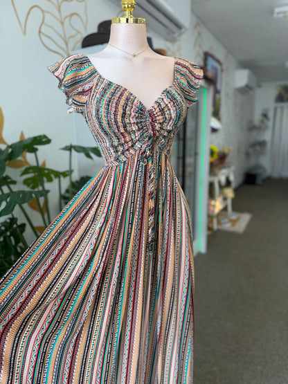 Boho Sunset Maxi Dress 🤎✨