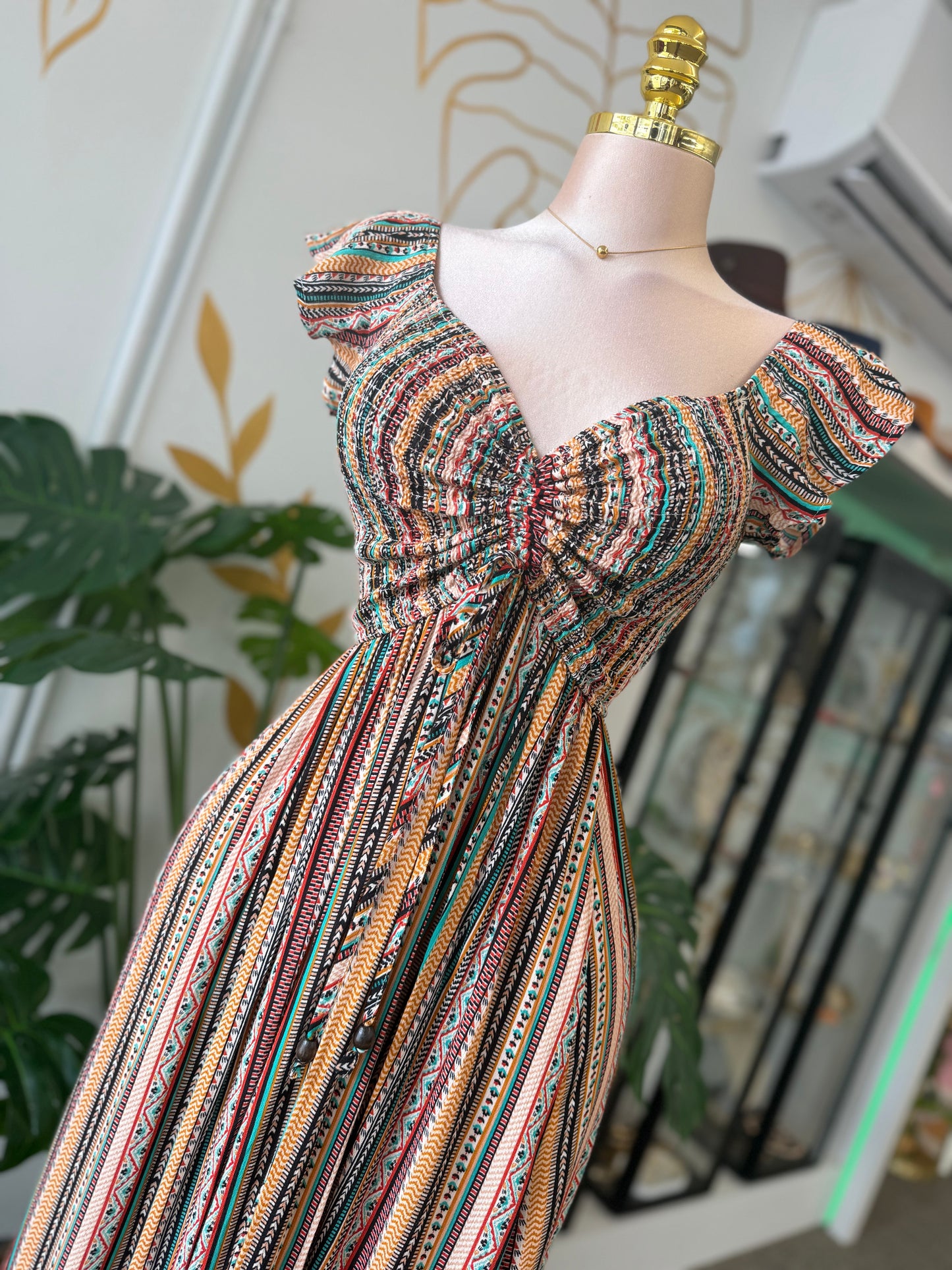 Boho Sunset Maxi Dress 🤎✨