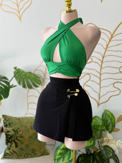 Emerald Glow Halter Top