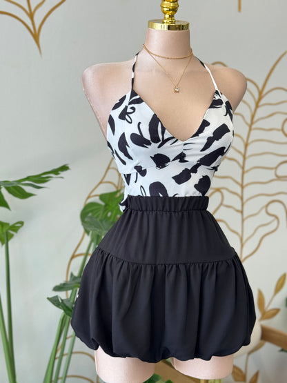 Cowie Halter Top 🖤🤍