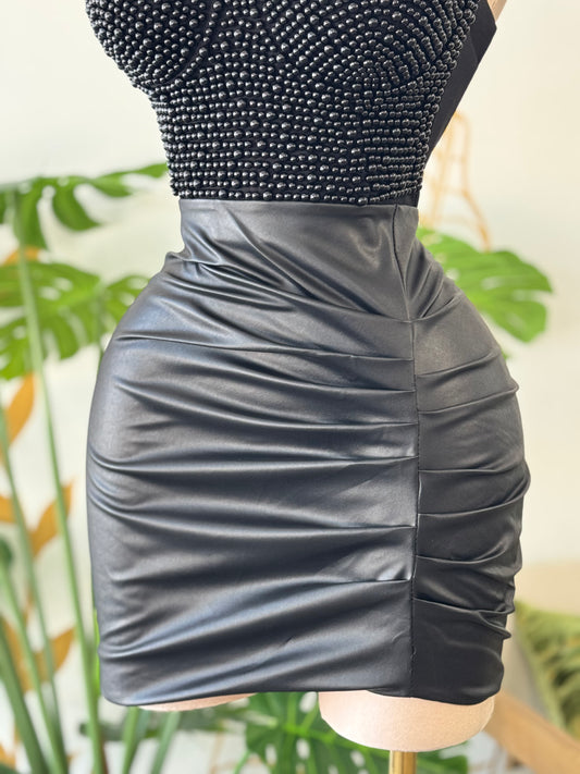 Midnight Leather Skirt