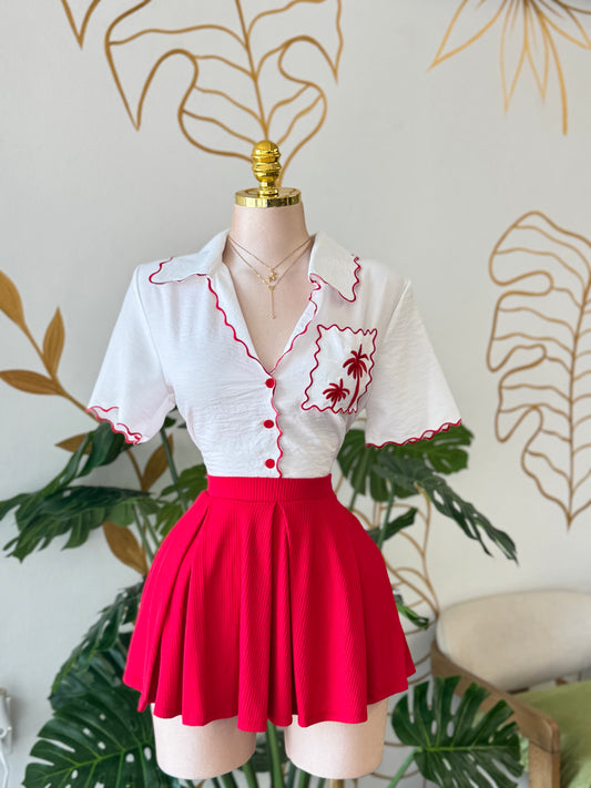 Cherry Flow Skort